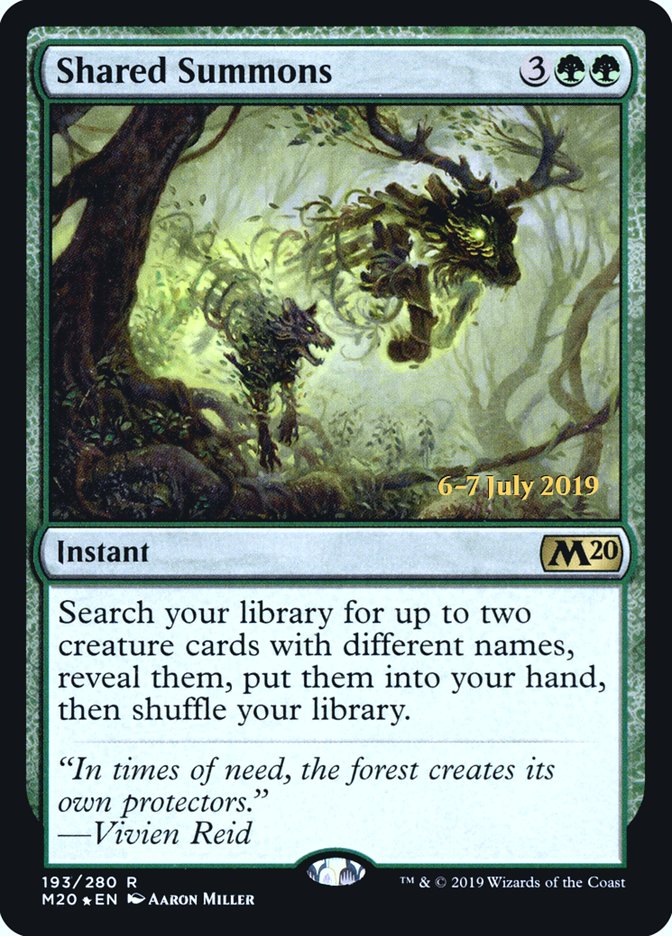 Shared Summons [Core Set 2020 Prerelease Promos] - Magic: The Gathering - Card Brawlers | Quebec | Canada |
