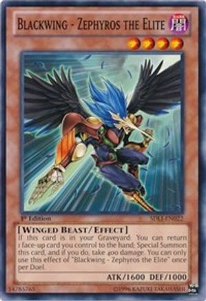 Blackwing - Zephyros the Elite [SDLI-EN022] Common - Yu-Gi-Oh! - Card Brawlers | Quebec | Canada |