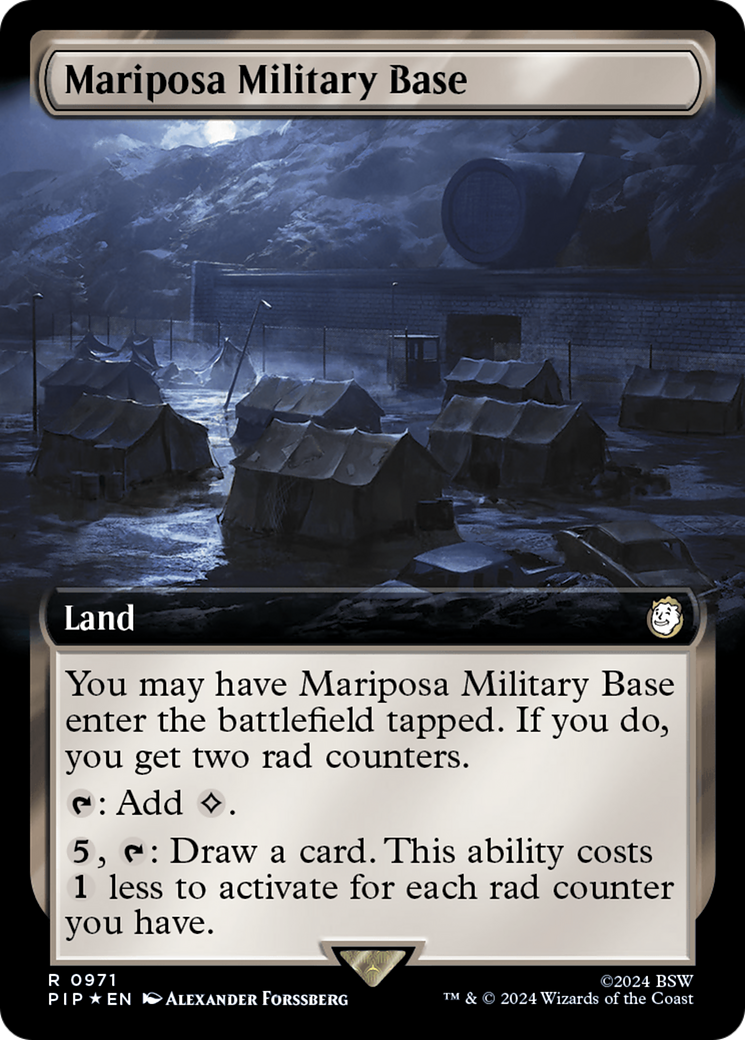 Mariposa Military Base (Extended Art) (Surge Foil) [Fallout] - Magic: The Gathering - Card Brawlers | Quebec | Canada |