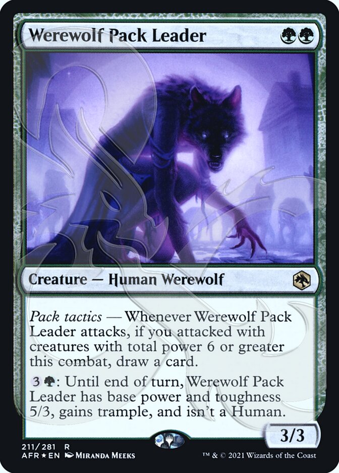 Werewolf Pack Leader (Ampersand Promo) [Dungeons & Dragons: Adventures in the Forgotten Realms Promos] - Magic: The Gathering - Card Brawlers | Quebec | Canada |