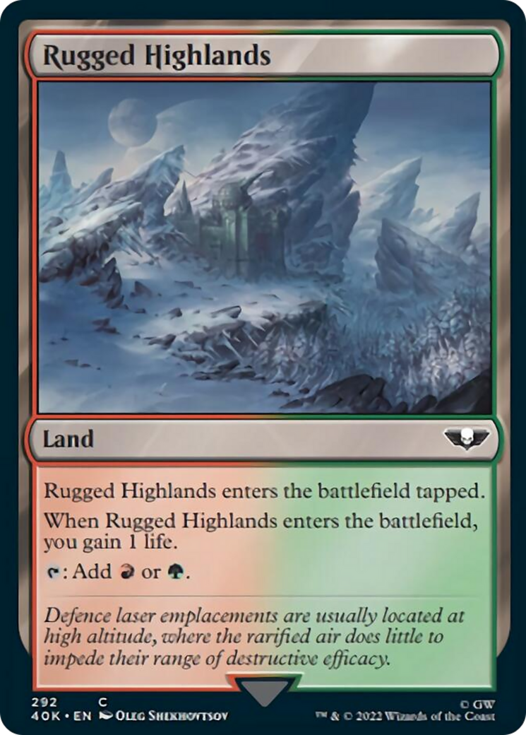Rugged Highlands (Surge Foil) [Warhammer 40,000] - Magic: The Gathering - Card Brawlers | Quebec | Canada |