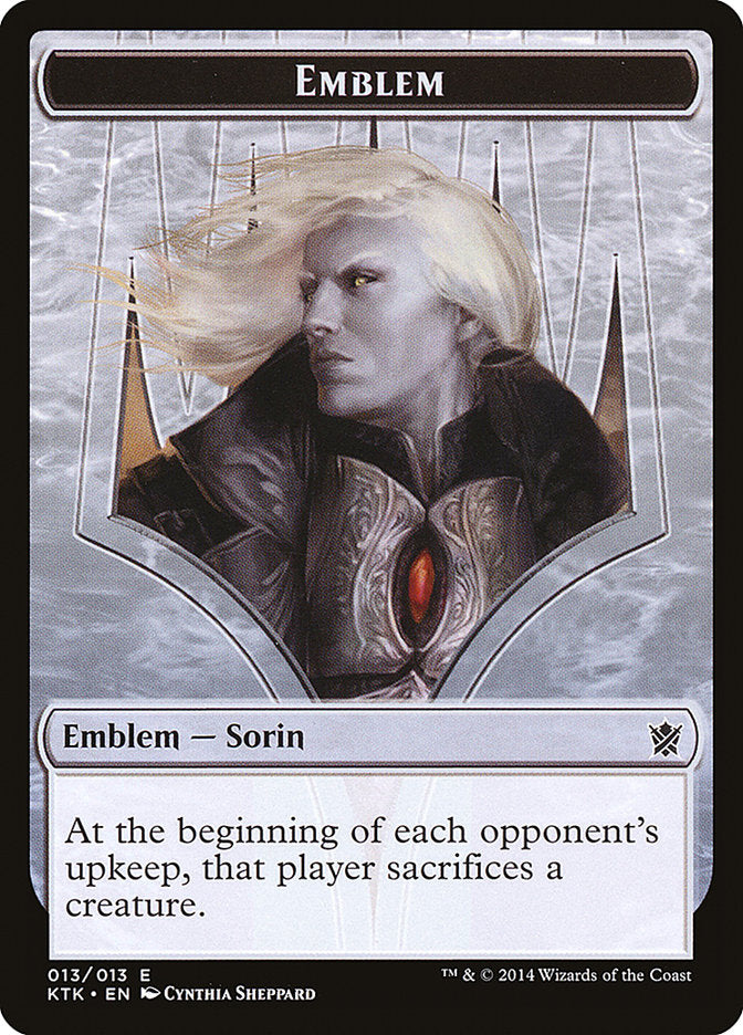 Sorin, Solemn Visitor Emblem [Khans of Tarkir Tokens] - Magic: The Gathering - Card Brawlers | Quebec | Canada |