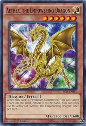 Aether, the Empowering Dragon [YS14-EN011] Common - Yu-Gi-Oh! - Card Brawlers | Quebec | Canada |