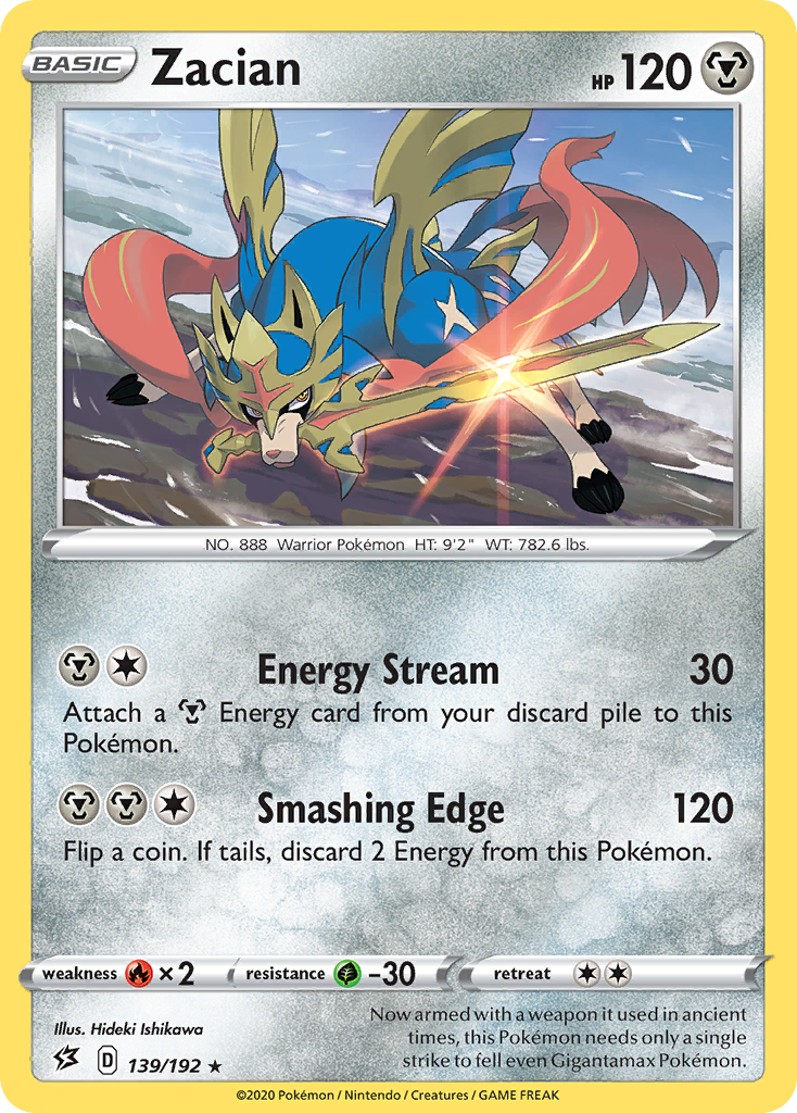 Zacian (139/192) [Sword & Shield: Rebel Clash] - Pokémon - Card Brawlers | Quebec | Canada |