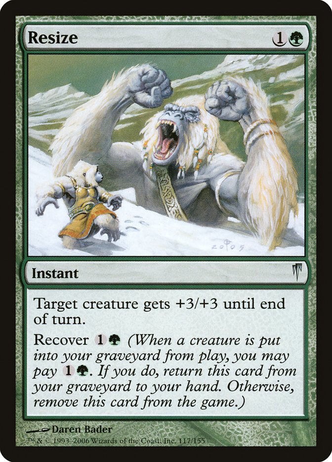 Resize [Coldsnap] - Magic: The Gathering - Card Brawlers | Quebec | Canada |