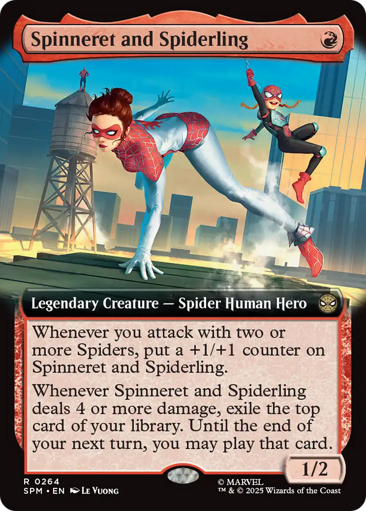 Spinneret and Spiderling (Extended Art) [Marvel's Spider-Man] - Magic: The Gathering - Card Brawlers | Quebec | Canada |