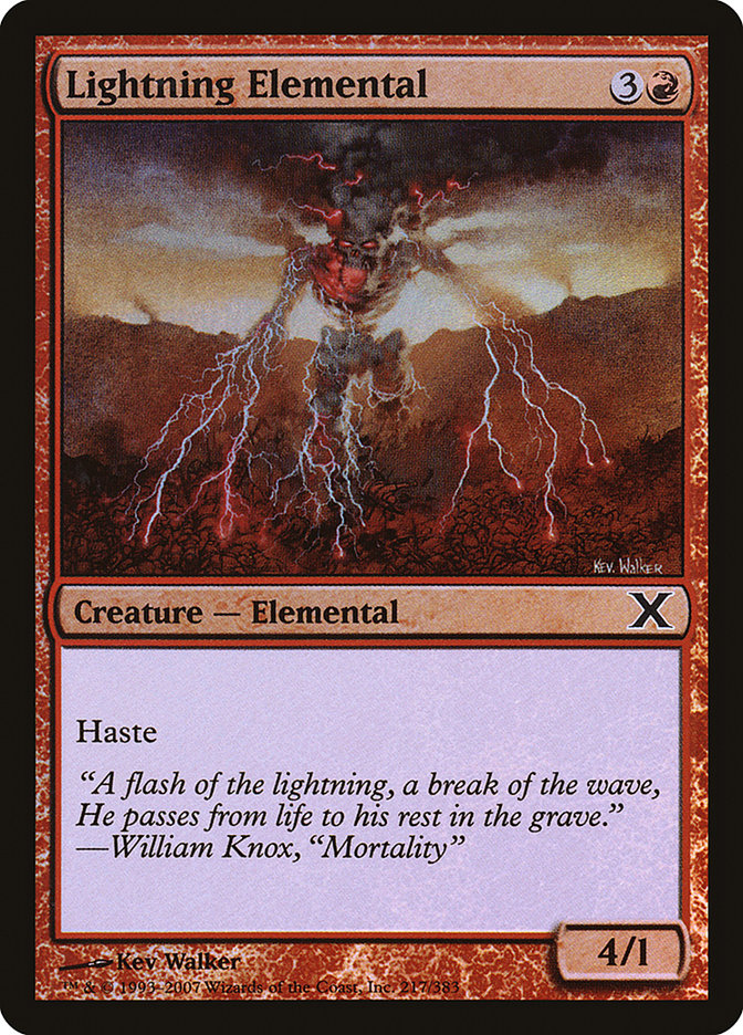 Lightning Elemental (Premium Foil) [Tenth Edition] - Magic: The Gathering - Card Brawlers | Quebec | Canada |