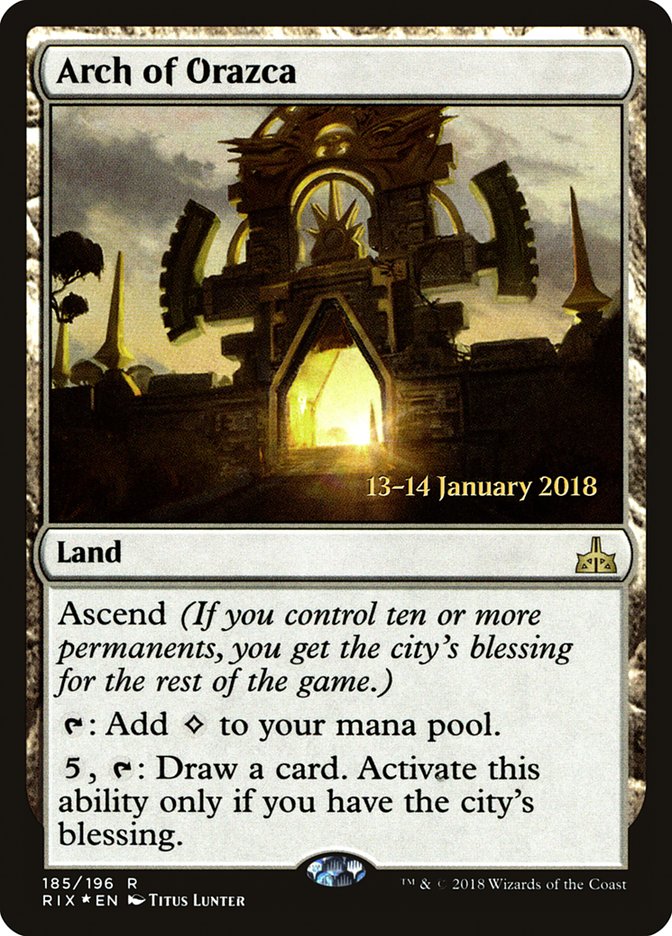 Arch of Orazca [Rivals of Ixalan Prerelease Promos] - Magic: The Gathering - Card Brawlers | Quebec | Canada |