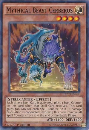 Mythical Beast Cerberus [BP03-EN018] Shatterfoil Rare - Yu-Gi-Oh! - Card Brawlers | Quebec | Canada |