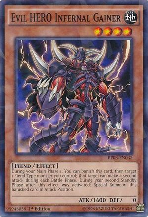 Héros maléfique, Gain infernal [BP03-EN032] Rare à feuille brisée 