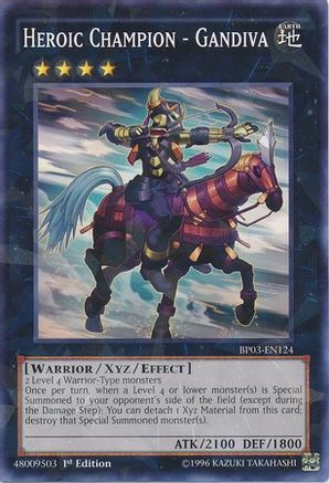 Heroic Champion - Gandiva [BP03-EN124] Shatterfoil Rare - Yu-Gi-Oh! - Card Brawlers | Quebec | Canada |