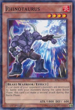 Rhinotaurus [BP03-EN076] Shatterfoil Rare - Yu-Gi-Oh! - Card Brawlers | Quebec | Canada |
