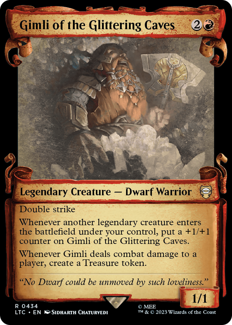 Gimli of the Glittering Caves [The Lord of the Rings: Tales of Middle-Earth Commander Showcase Scrolls] - Magic: The Gathering - Card Brawlers | Quebec | Canada |
