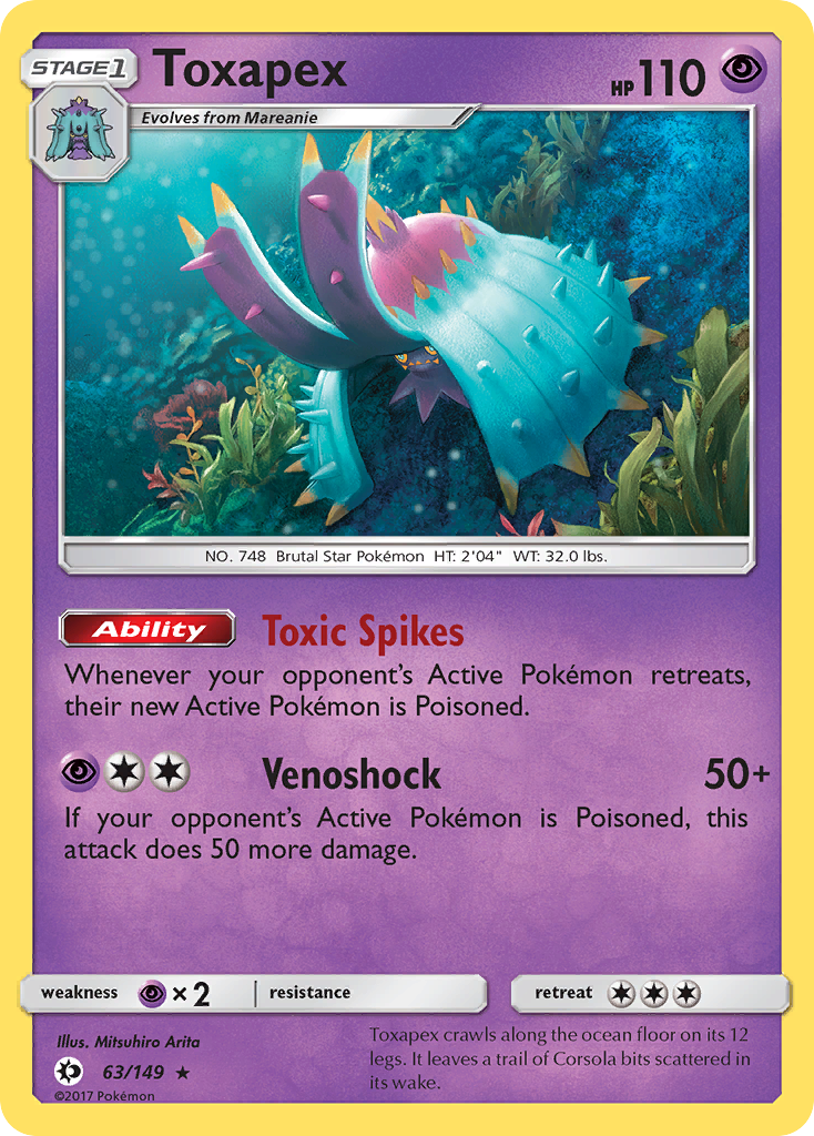 Toxapex (63/149) [Sun & Moon: Base Set] - Pokémon - Card Brawlers | Quebec | Canada |