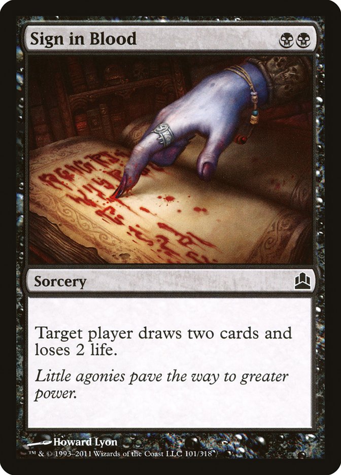 Sign in Blood [Commander 2011] - Magic: The Gathering - Card Brawlers | Quebec | Canada |
