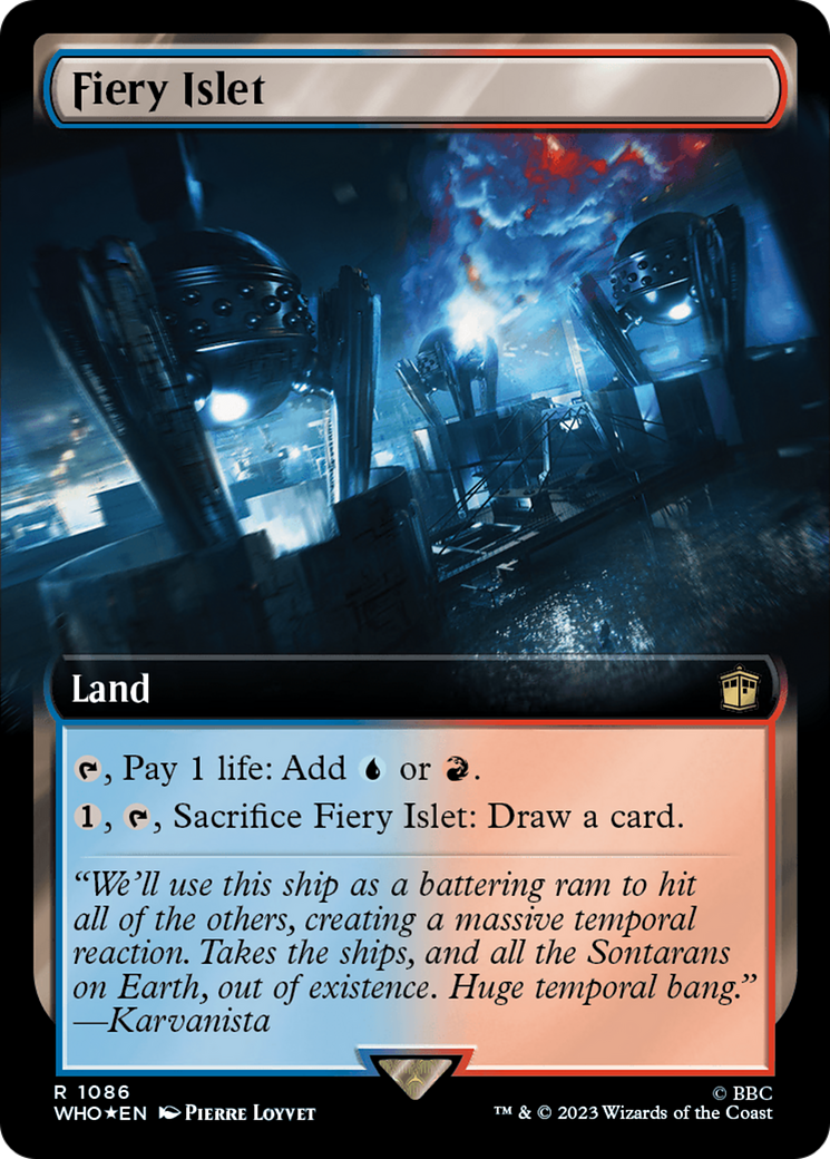 Fiery Islet (Extended Art) (Surge Foil) [Doctor Who] - Magic: The Gathering - Card Brawlers | Quebec | Canada |