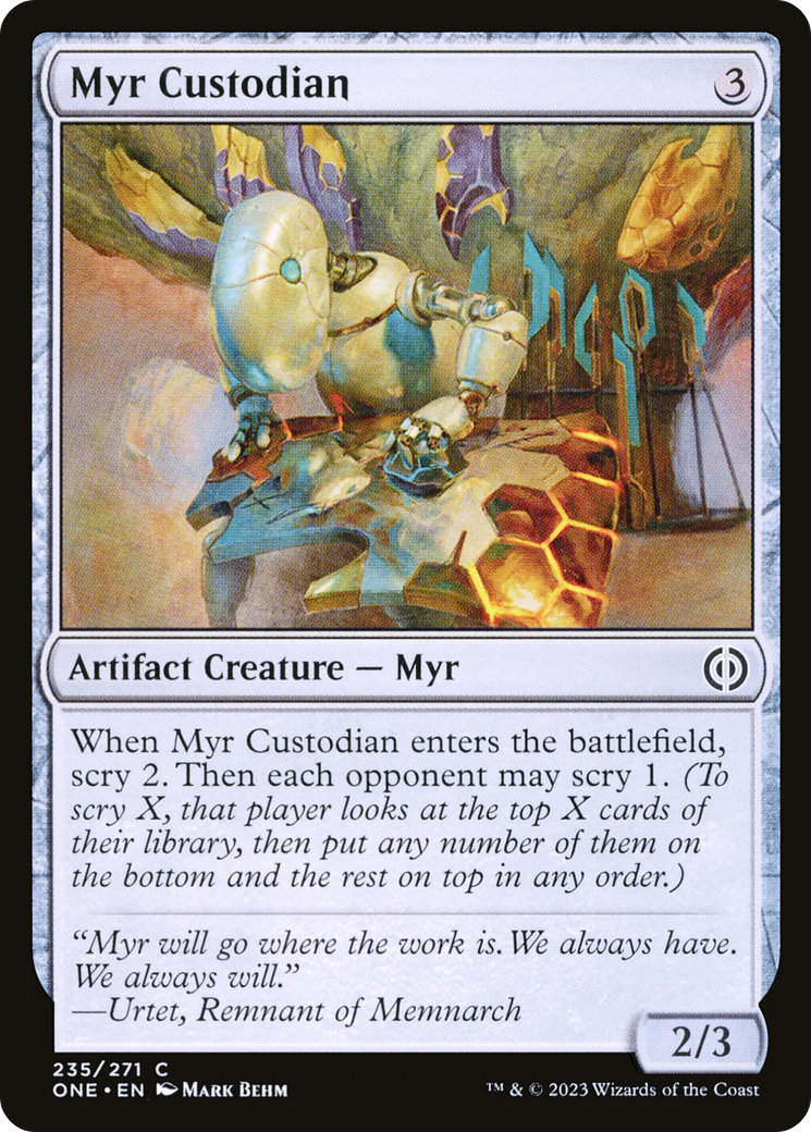 Myr Custodian [Phyrexia: All Will Be One] - Magic: The Gathering - Card Brawlers | Quebec | Canada |