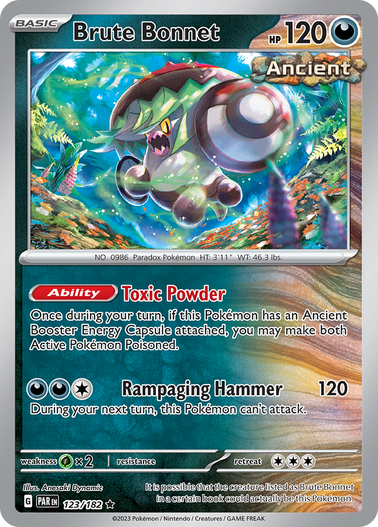 Brute Bonnet (123/182) [Scarlet & Violet: Paradox Rift] - Pokémon - Card Brawlers | Quebec | Canada |