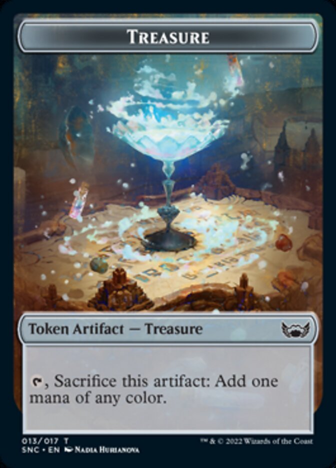Treasure (013) // Rhino Warrior Double-Sided Token [Streets of New Capenna Tokens] - Magic: The Gathering - Card Brawlers | Quebec | Canada |