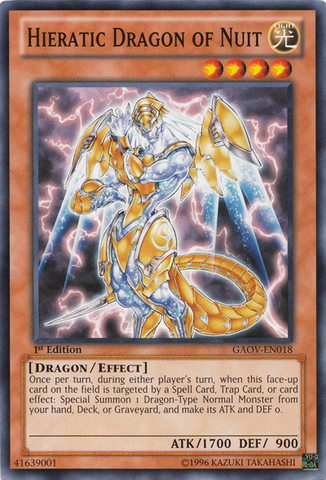 Hieratic Dragon of Nuit [GAOV-EN018] Common - Yu-Gi-Oh! - Card Brawlers | Quebec | Canada |