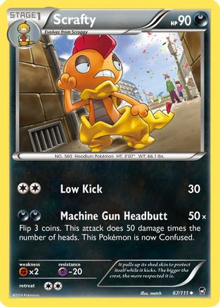Scrafty (67/111) [XY: Furious Fists] - Pokémon - Card Brawlers | Quebec | Canada |