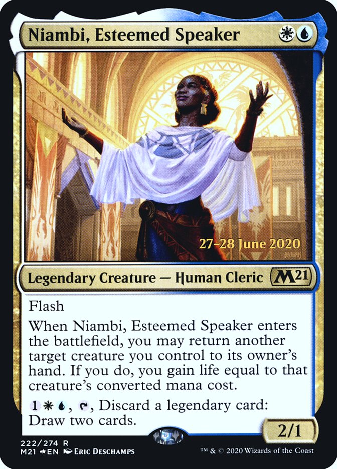 Niambi, Esteemed Speaker [Core Set 2021 Prerelease Promos] - Magic: The Gathering - Card Brawlers | Quebec | Canada |