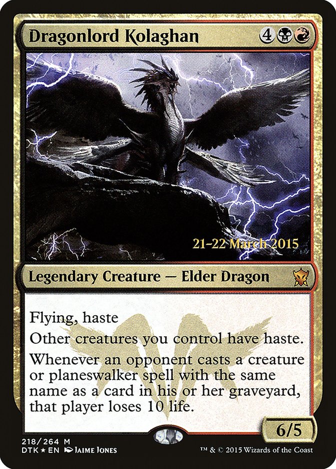 Dragonlord Kolaghan [Dragons of Tarkir Prerelease Promos] - Magic: The Gathering - Card Brawlers | Quebec | Canada |