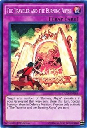 The Traveler and the Burning Abyss [DUEA-EN086] Super Rare - Yu-Gi-Oh! - Card Brawlers | Quebec | Canada |