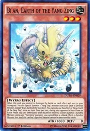 Bi'an, Earth of the Yang Zing [DUEA-EN029] Super Rare