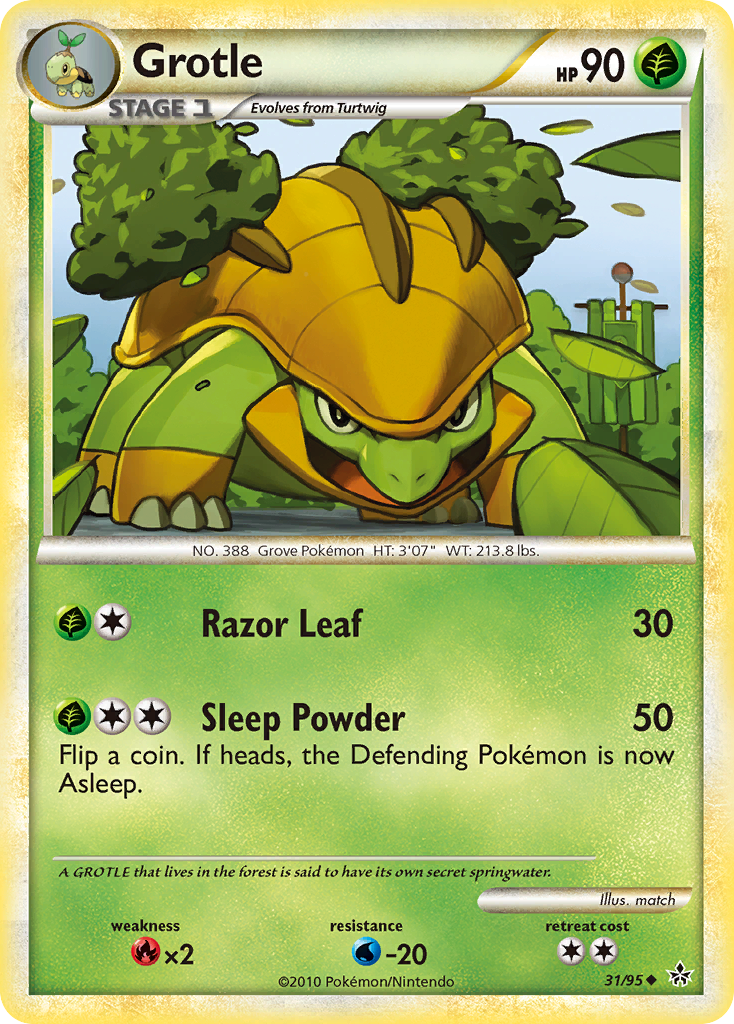 Grotle (31/95) [HeartGold & SoulSilver: Unleashed] - Pokémon - Card Brawlers | Quebec | Canada |
