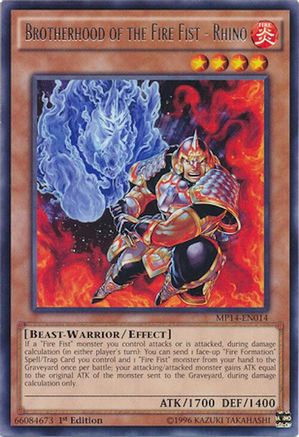 Confrérie du Poing de Feu - Rhino [MP14-EN014] Rare 