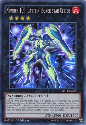 Number 105: Battlin' Boxer Star Cestus [MP14-EN028] Super Rare - Yu-Gi-Oh! - Card Brawlers | Quebec | Canada |
