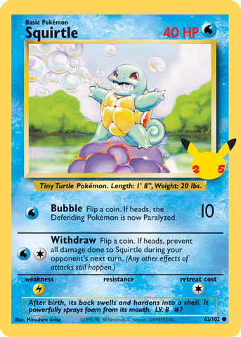 Squirtle (63/102) [Premier Pack Partenaire] 