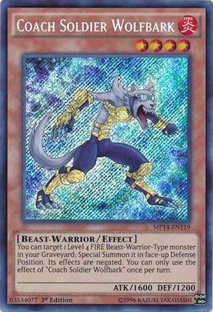 Coach Soldier Wolfbark [MP14-EN119] Secret Rare - Yu-Gi-Oh! - Card Brawlers | Quebec | Canada |