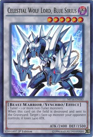 Celestial Wolf Lord, Blue Sirius [MP14-EN183] Ultra Rare - Yu-Gi-Oh! - Card Brawlers | Quebec | Canada |