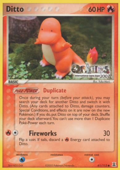 Ditto (61/113) (Origins Game Fair 2007) [EX: Delta Species] - Pokémon - Card Brawlers | Quebec | Canada |