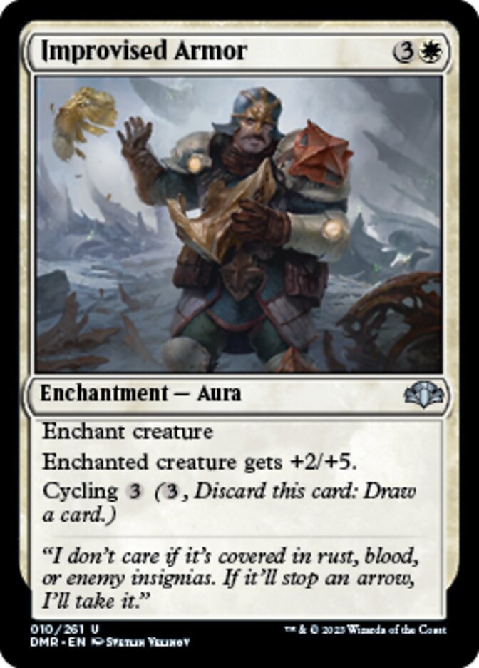Improvised Armor [Dominaria Remastered] - Magic: The Gathering - Card Brawlers | Quebec | Canada |
