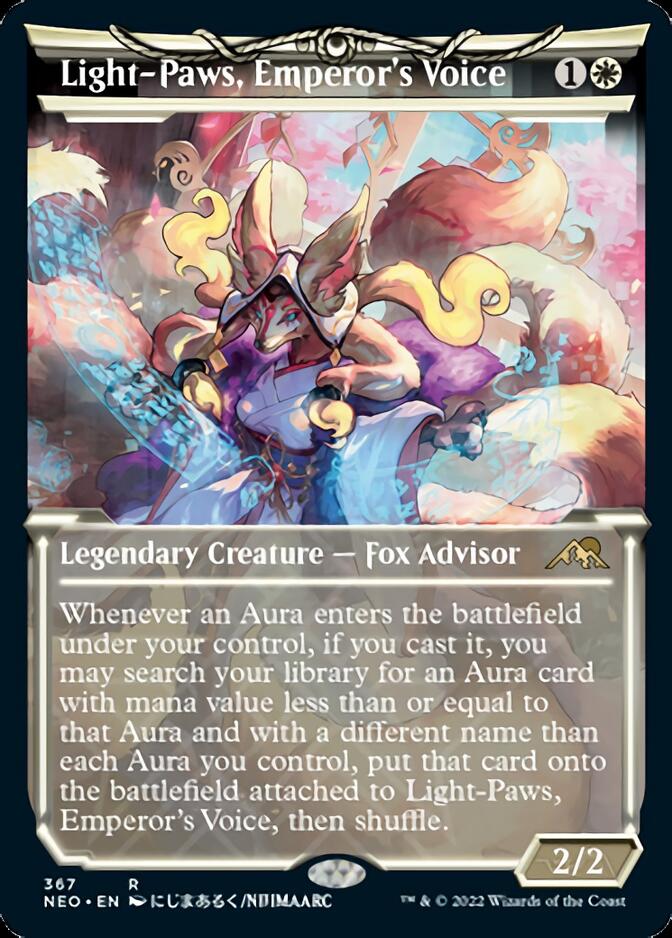 Light-Paws, Emperor's Voice (Showcase Soft Glow) [Kamigawa: Neon Dynasty] - Magic: The Gathering - Card Brawlers | Quebec | Canada |