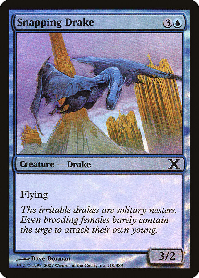 Snapping Drake (Premium Foil) [Tenth Edition] - Magic: The Gathering - Card Brawlers | Quebec | Canada |