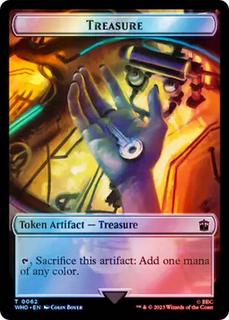 Dalek // Treasure (0062) Double-Sided Token (Surge Foil) [Doctor Who Tokens] - Magic: The Gathering - Card Brawlers | Quebec | Canada |
