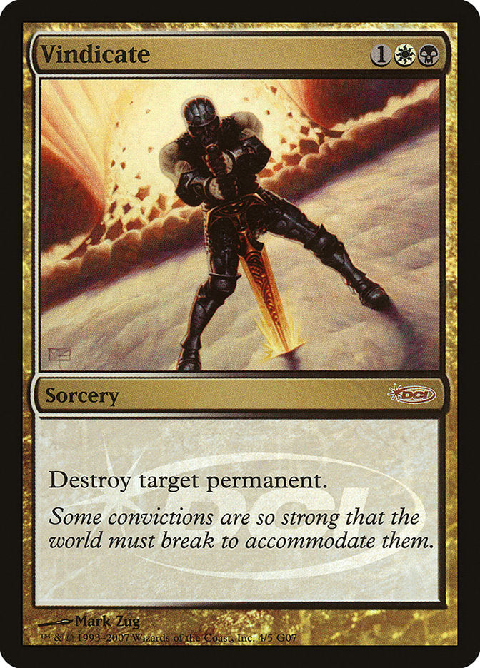 Vindicate [Judge Gift Cards 2007] - Magic: The Gathering - Card Brawlers | Quebec | Canada |