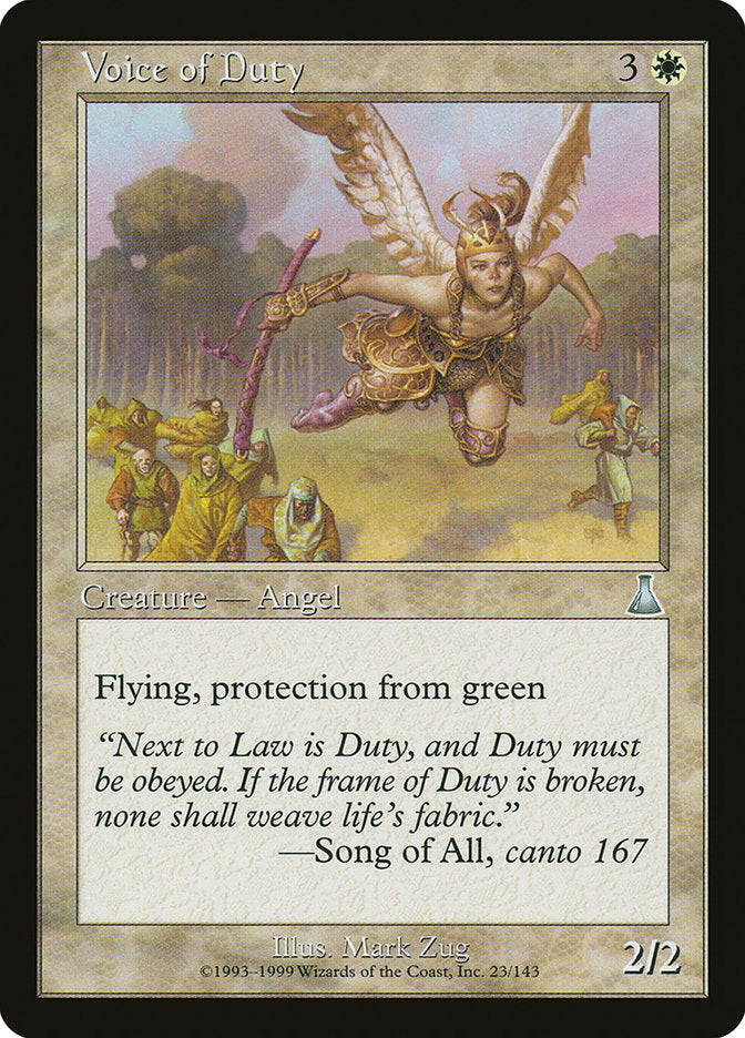 Voice of Duty [Urza's Destiny] - Magic: The Gathering - Card Brawlers | Quebec | Canada |