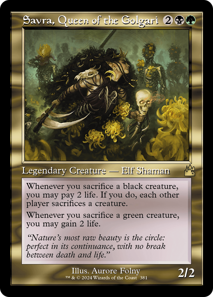 Savra, Queen of the Golgari (Retro Frame) [Ravnica Remastered] - Magic: The Gathering - Card Brawlers | Quebec | Canada |