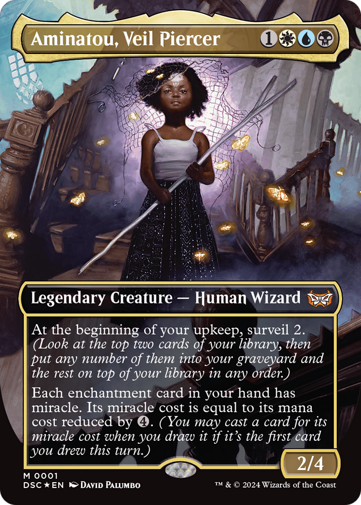 Aminatou, Veil Piercer (Borderless) [Duskmourn: House of Horror Commander] - Magic: The Gathering - Card Brawlers | Quebec | Canada |