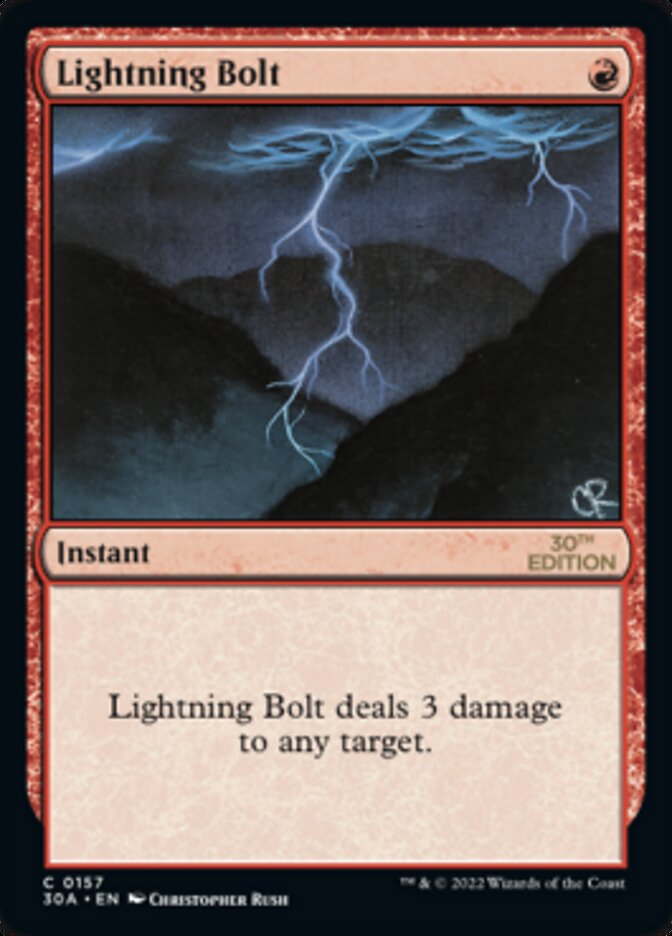 Lightning Bolt [30th Anniversary Edition] - Magic: The Gathering - Card Brawlers | Quebec | Canada |