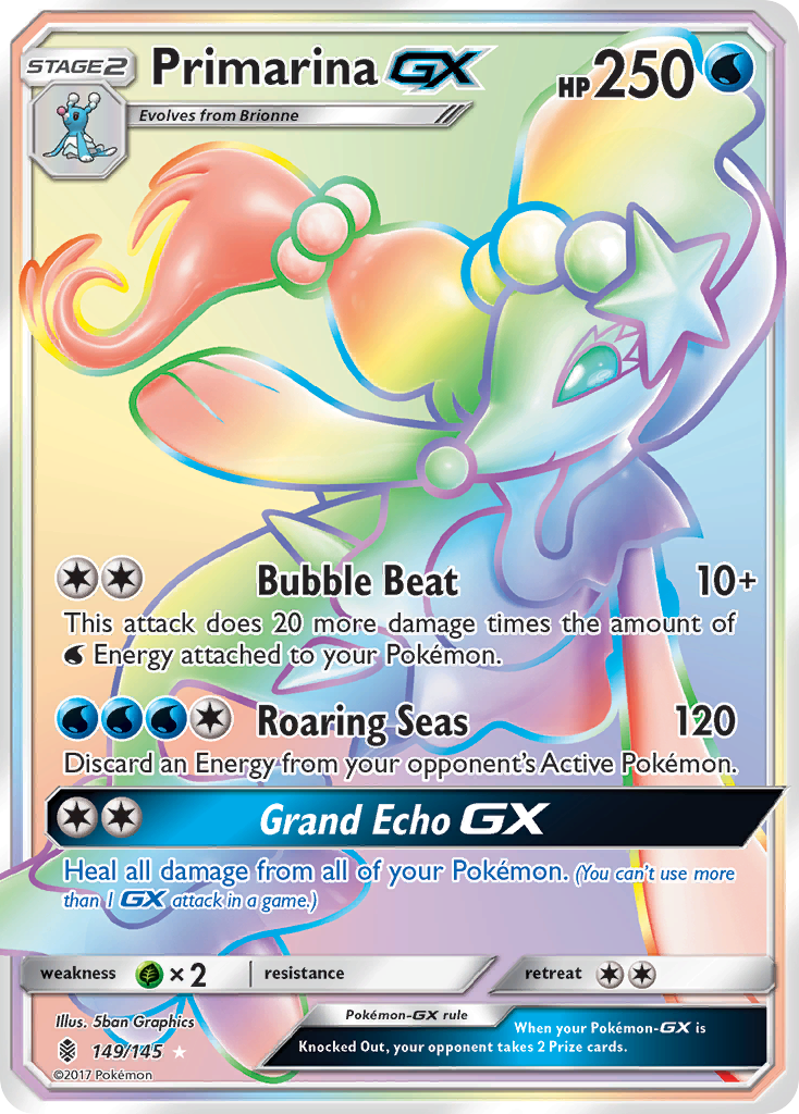 Primarina GX (149/145) [Sun & Moon: Guardians Rising] - Pokémon - Card Brawlers | Quebec | Canada |