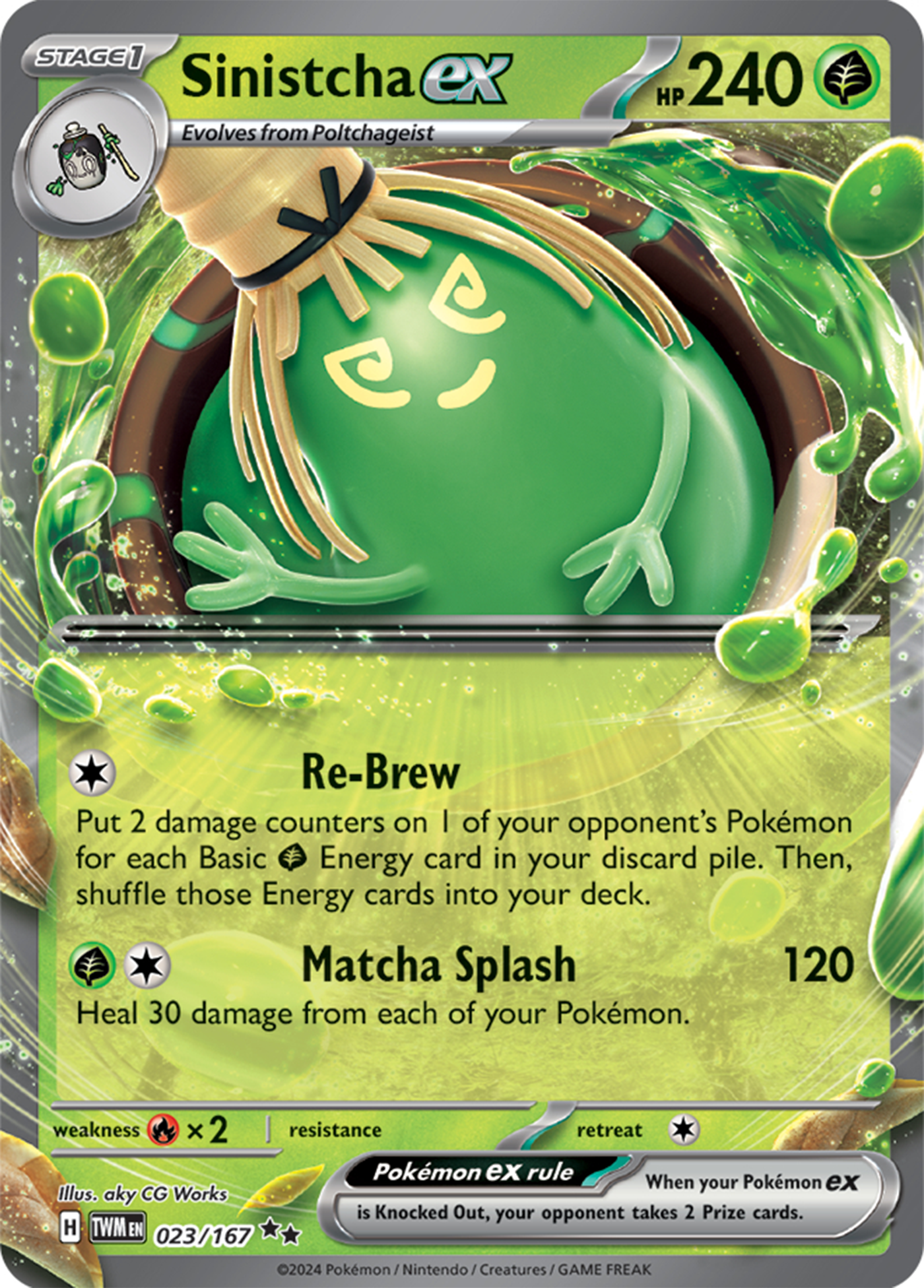 Sinistcha ex (023/167) [Scarlet & Violet: Twilight Masquerade] - Pokémon - Card Brawlers | Quebec | Canada |