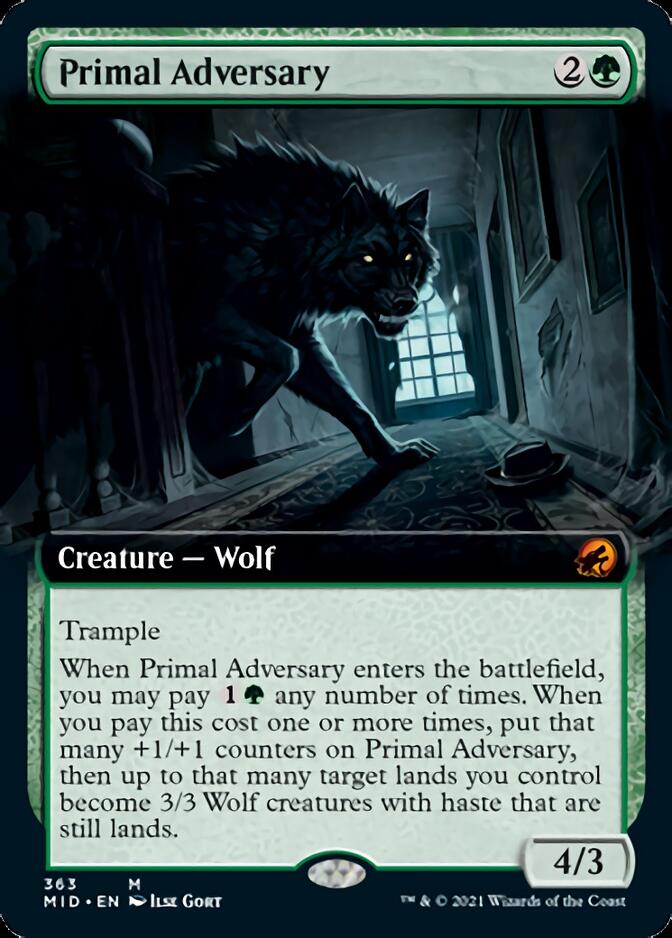 Primal Adversary (Extended Art) [Innistrad: Midnight Hunt] - Magic: The Gathering - Card Brawlers | Quebec | Canada |