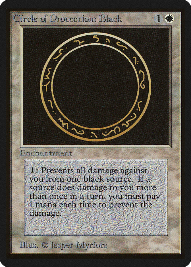 Circle of Protection: Black [Beta Edition] - Magic: The Gathering - Card Brawlers | Quebec | Canada |