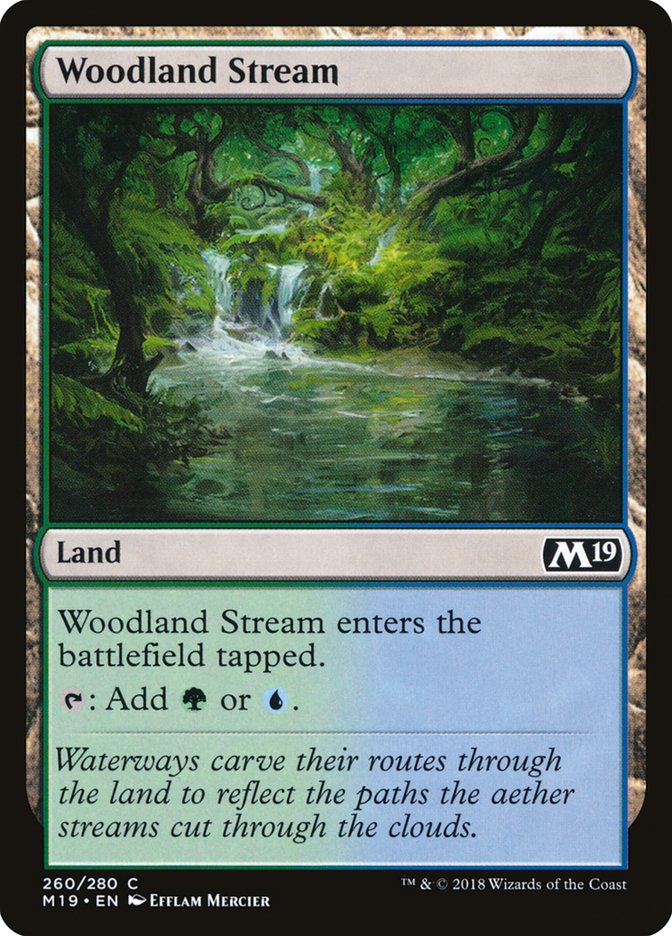 Woodland Stream [Core Set 2019] - Magic: The Gathering - Card Brawlers | Quebec | Canada |